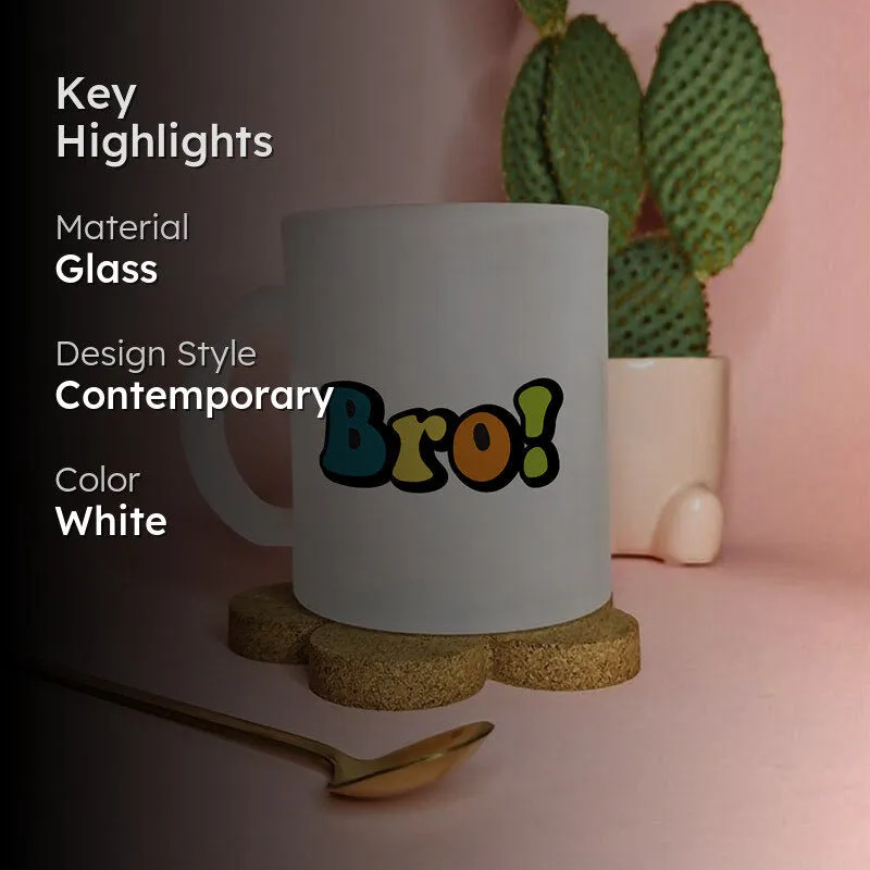 Bro Broski Glass Coffee Mug (330 mL) media 2