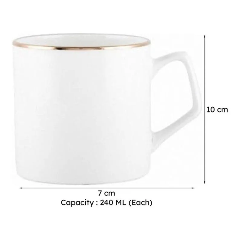 Sonaki Quenna Bone China Tea Cup (240 mL Each) - Set of Six media 6