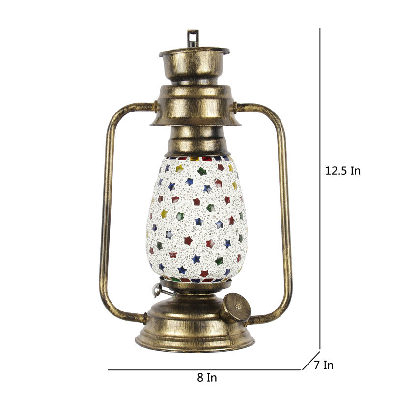 Divyara Mosaic Lantern Iron Wall Lamp - Gold media 7
