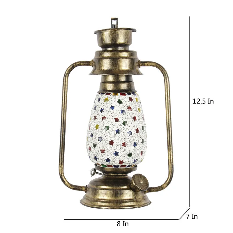 Divyara Mosaic Lantern Iron Wall Lamp - Gold media 7