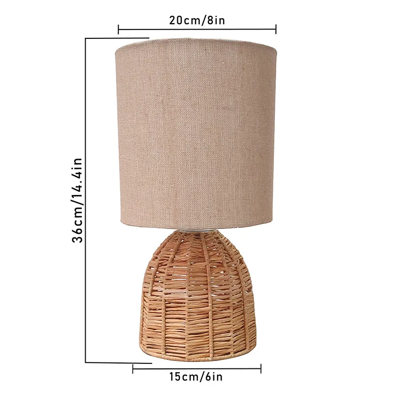 Palladian Curve Raffia Fabric Table Lamp - Beige,Brown media 5