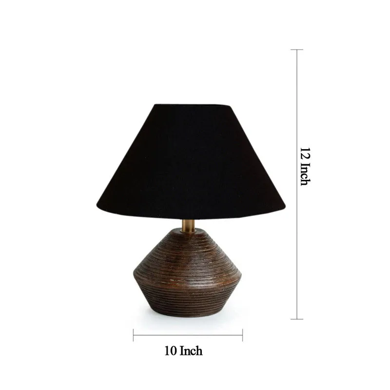 Yami Cone Wooden Table Lamp - Black,Brown media 7