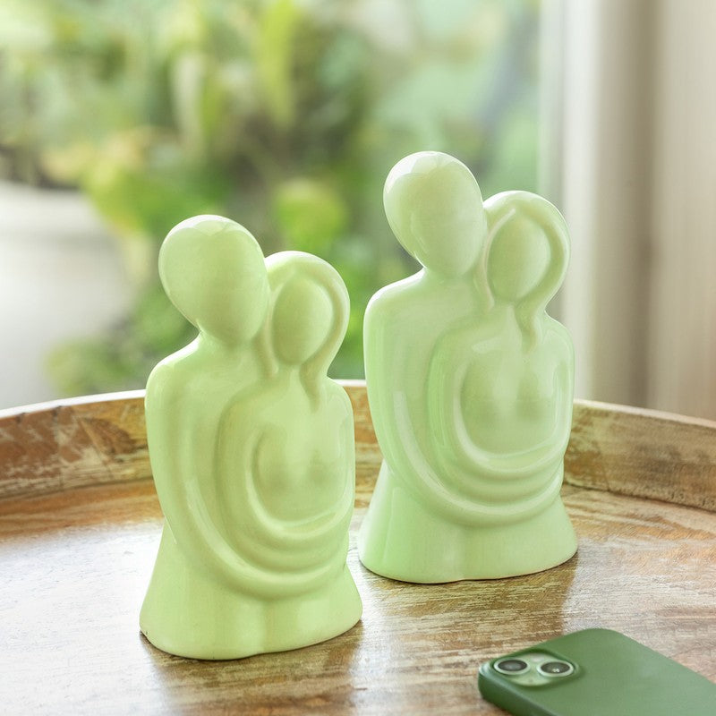 Timeless Togetherness Ceramic Showpiece - Set Of Two