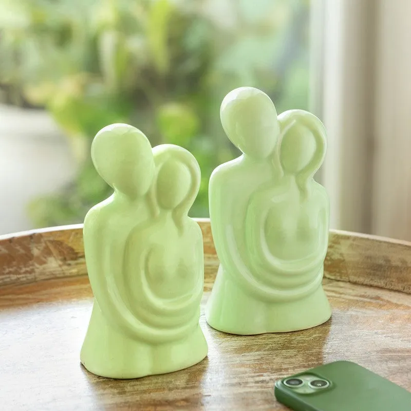 Timeless Togetherness Ceramic Showpiece - Set Of Two media 1