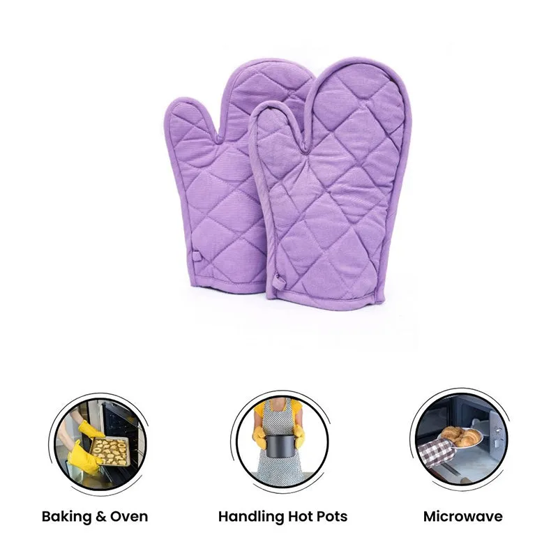 Swayam Garde Kitchen Gloves (Lavender) - Set Of Two media 3