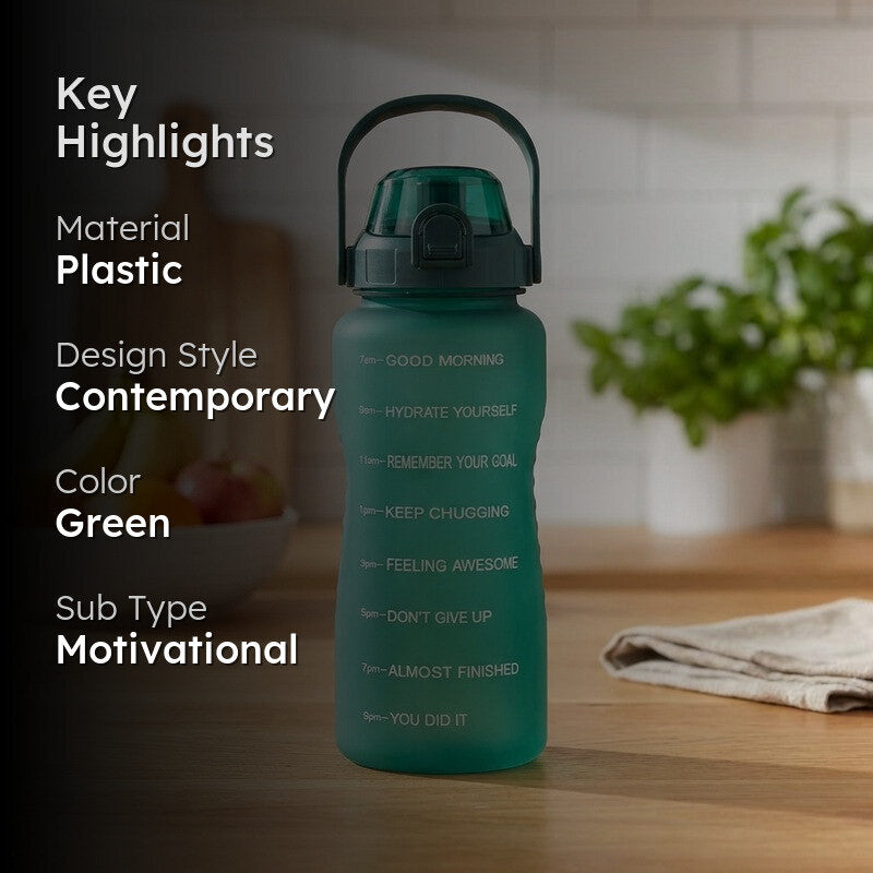 Solara Siply Plastic Water Bottle (2000 mL) - Green media 2