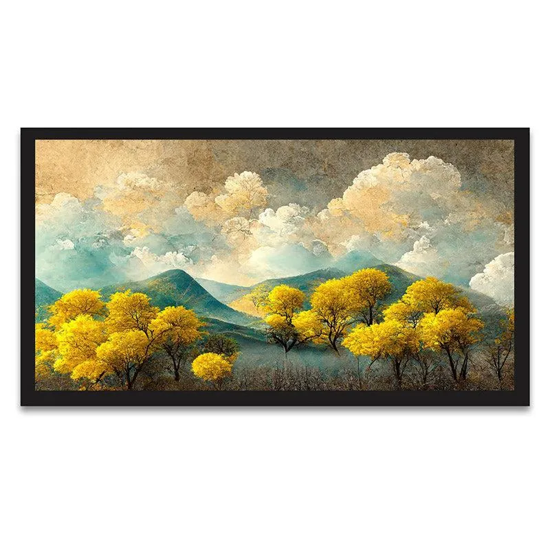 Ecstasy Valley Wall Painting With Frame media 4