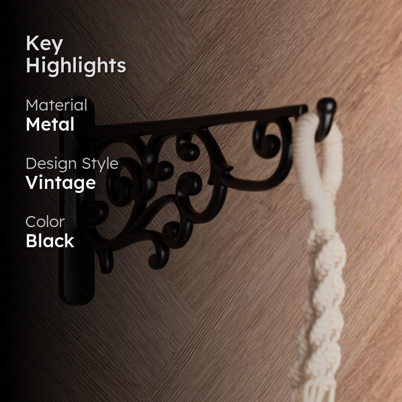 Wilme Vintage Wall Bracket - Black media 2