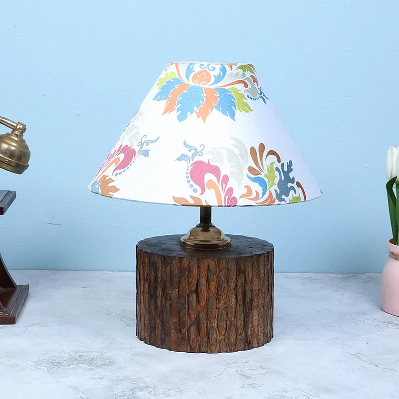 Nordlys Trunk Printed Mango Wood Table Lamp - Multicolor media 2