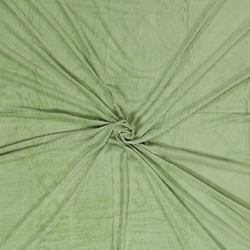 Monte Carlo MuseWeave Bedsheet (Green) - 280 GSM media 5