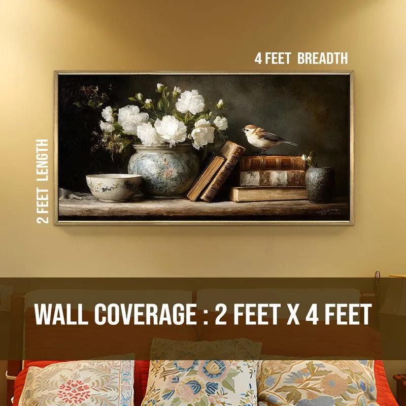 Gentle Poetic Canvas Wall Painting With Frame media 8