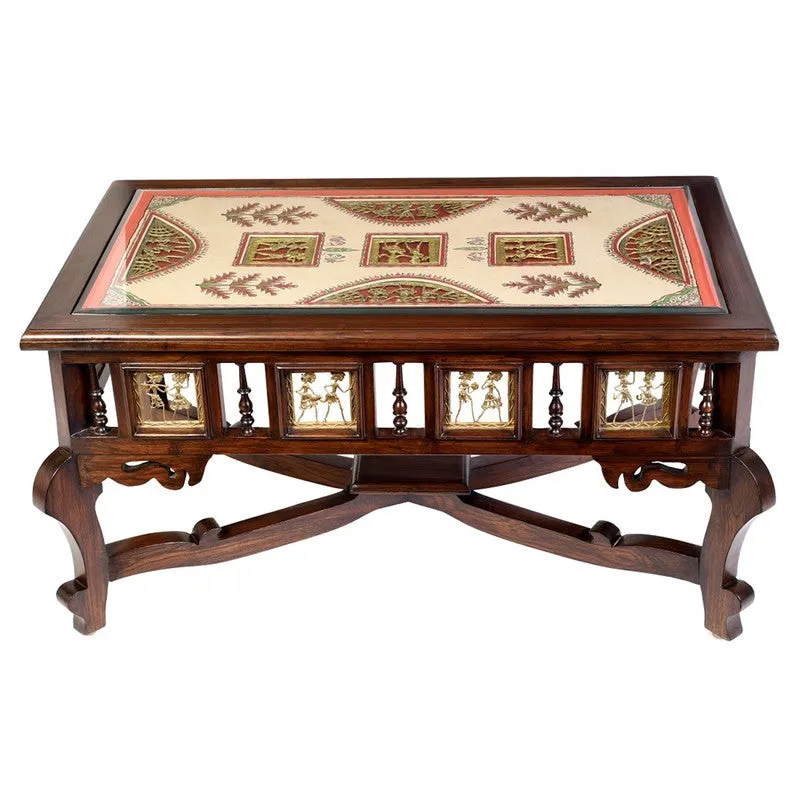 Voila Teak Wood Center Table media 5