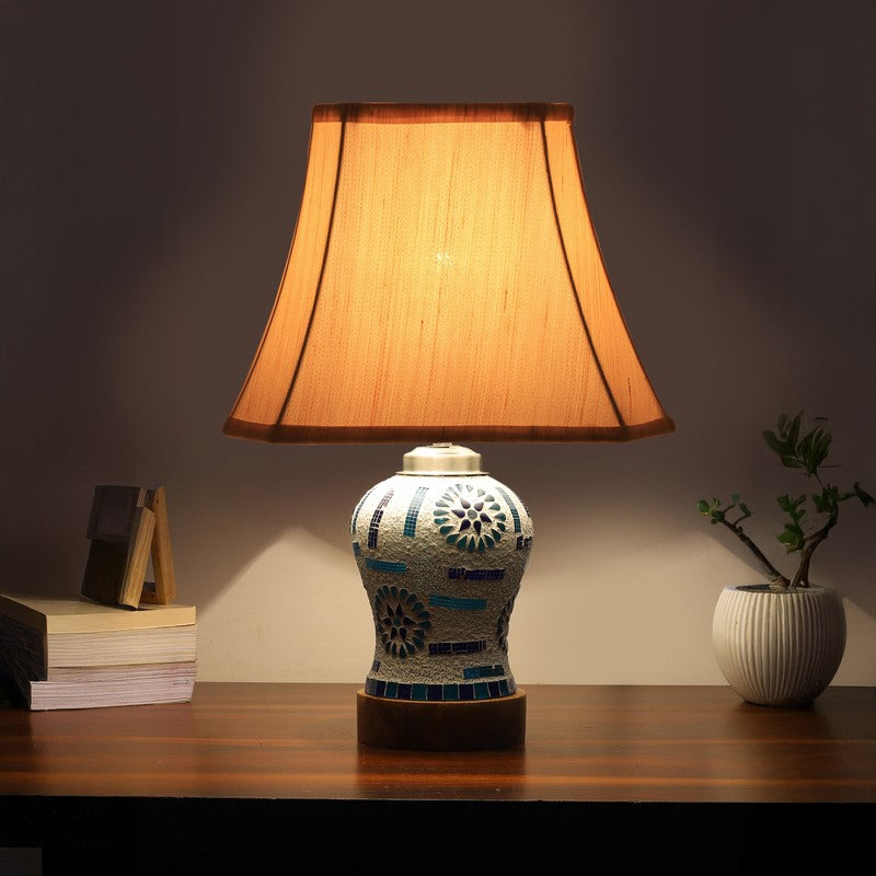 Sonara Square Wooden Table Lamp - Multicolor