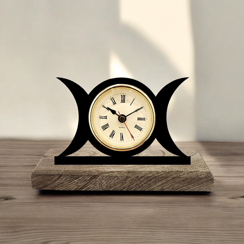Moon Phases Analog Table Clock