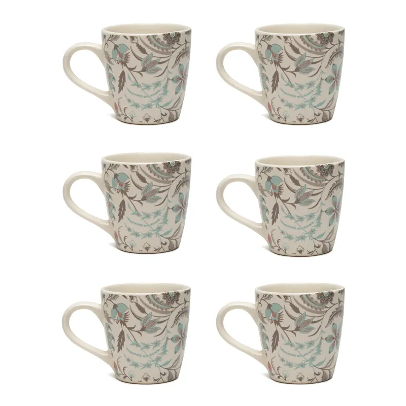 Orchid Stoneware Tea Cup (220 mL Each) - Set Of Six media 3