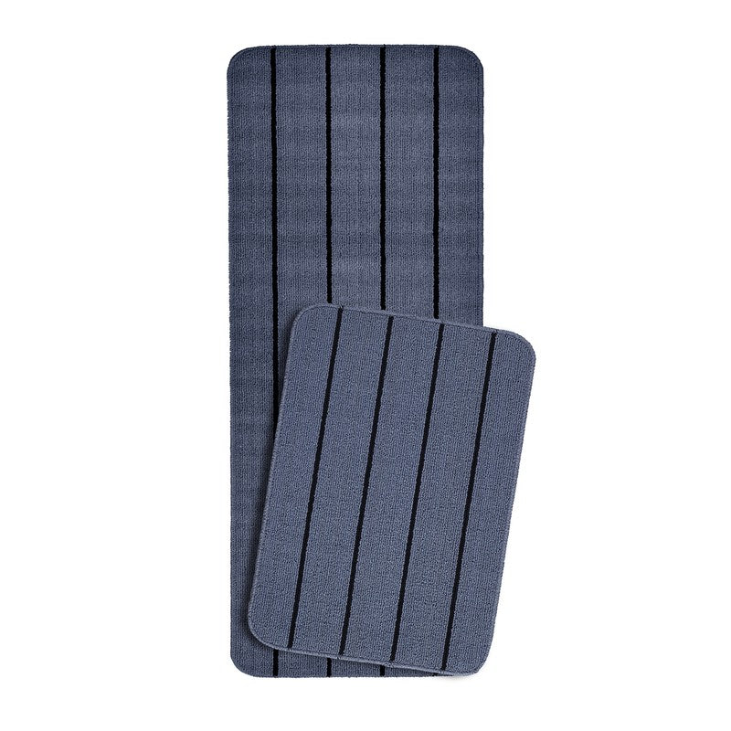 CozyLines Kitchen Floor Mats (Blue) - Set of Two media 3