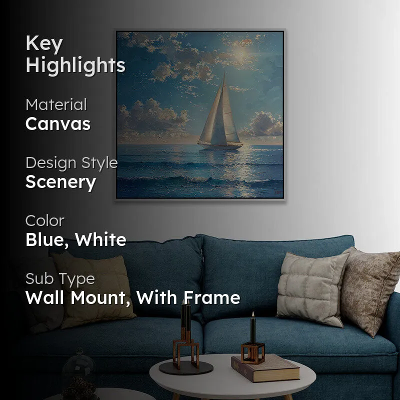Summer Sails I Canvas Wall Art With Frame media 2