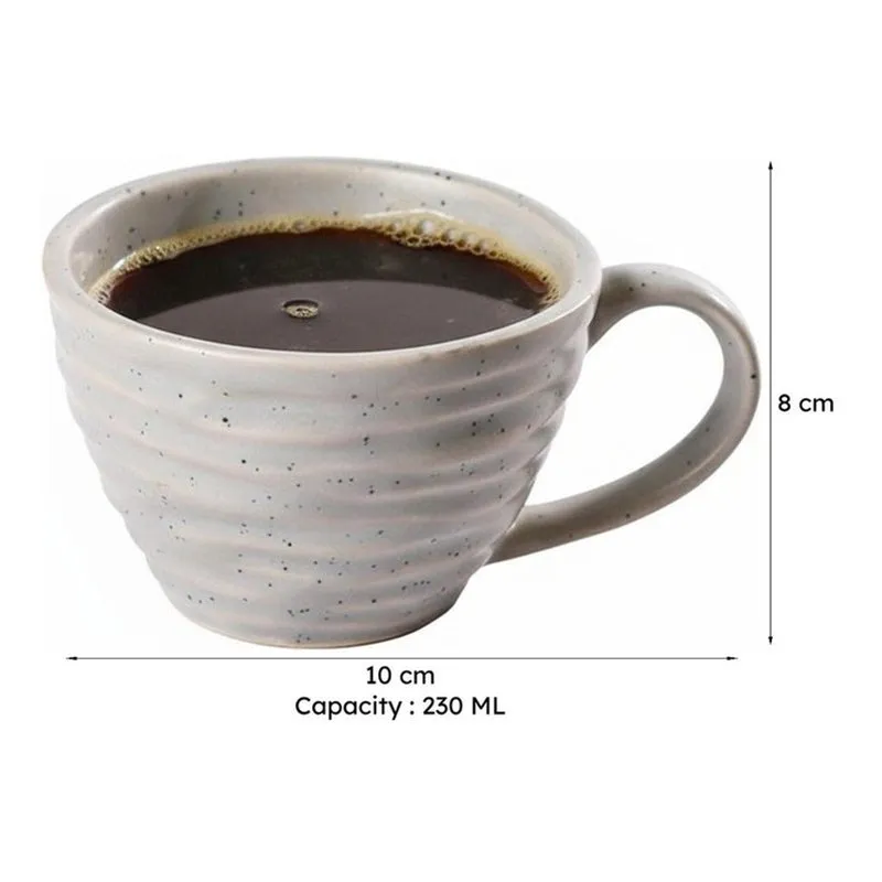 Alessia Ceramic Tea Cup (230 mL)/Grey) media 8