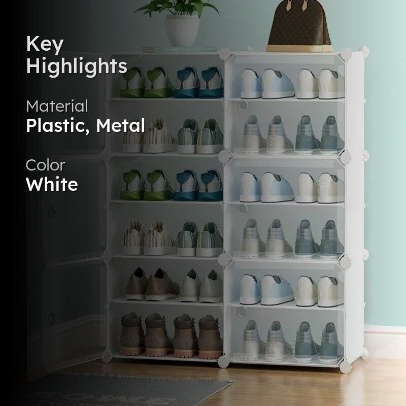SpaceTread White Plastic & Metal Shoe Racks media 2