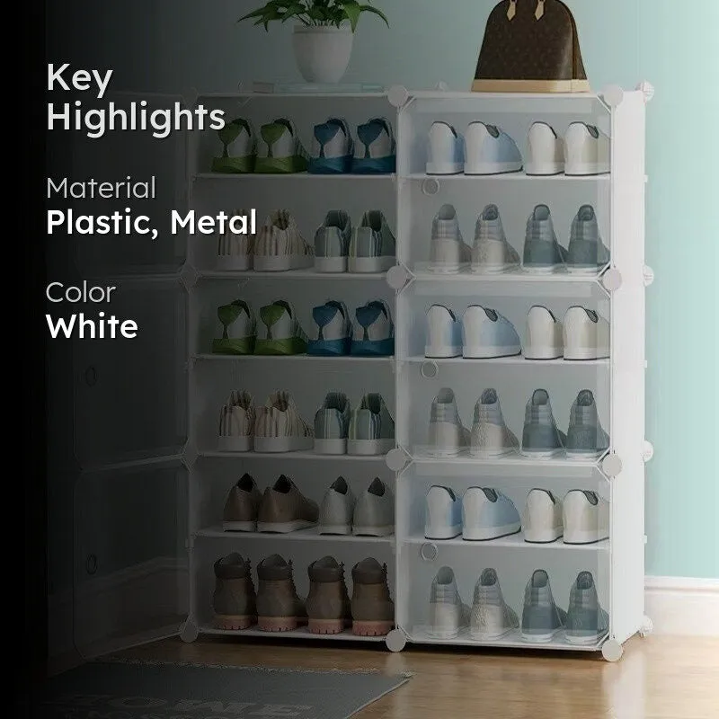SpaceTread White Plastic & Metal Shoe Racks media 2