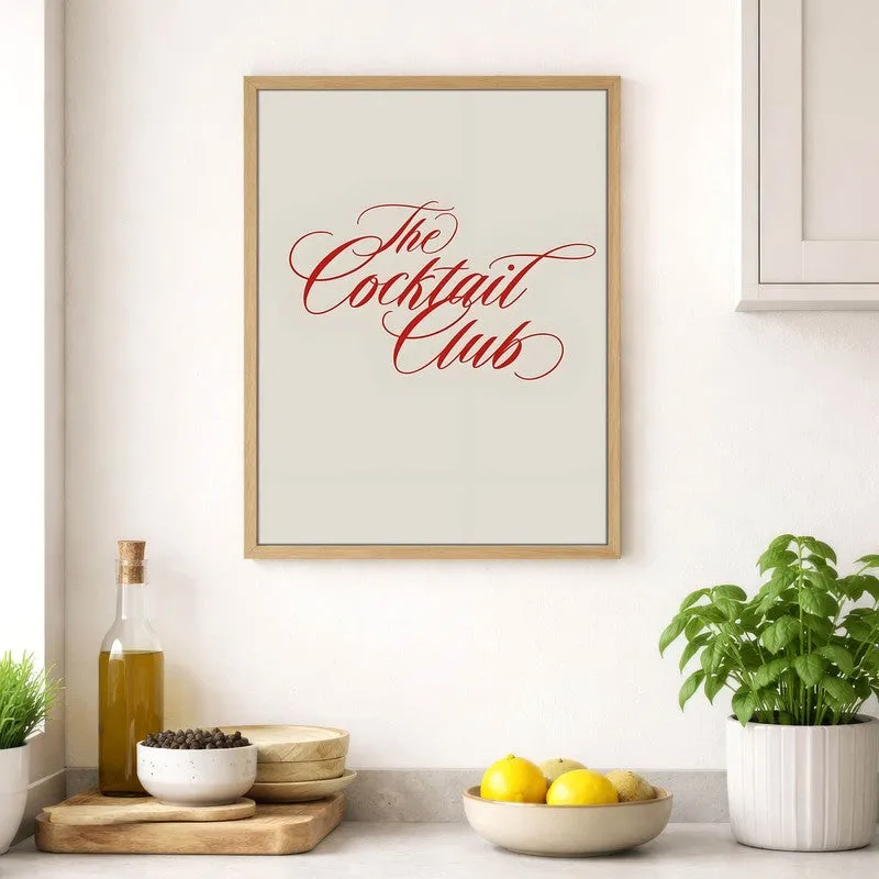 Sip Script Archival Canvas Wall Art - Brown media 4