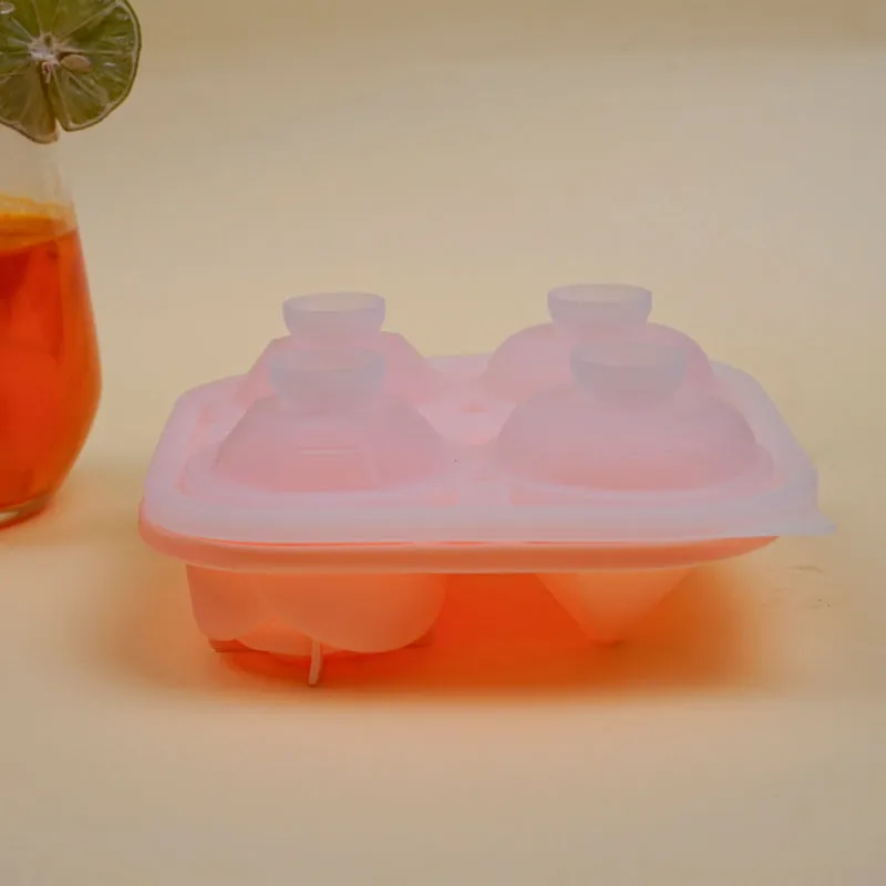 Rose Trio Silicone 4-Cube Ice Mould - Pink media 6