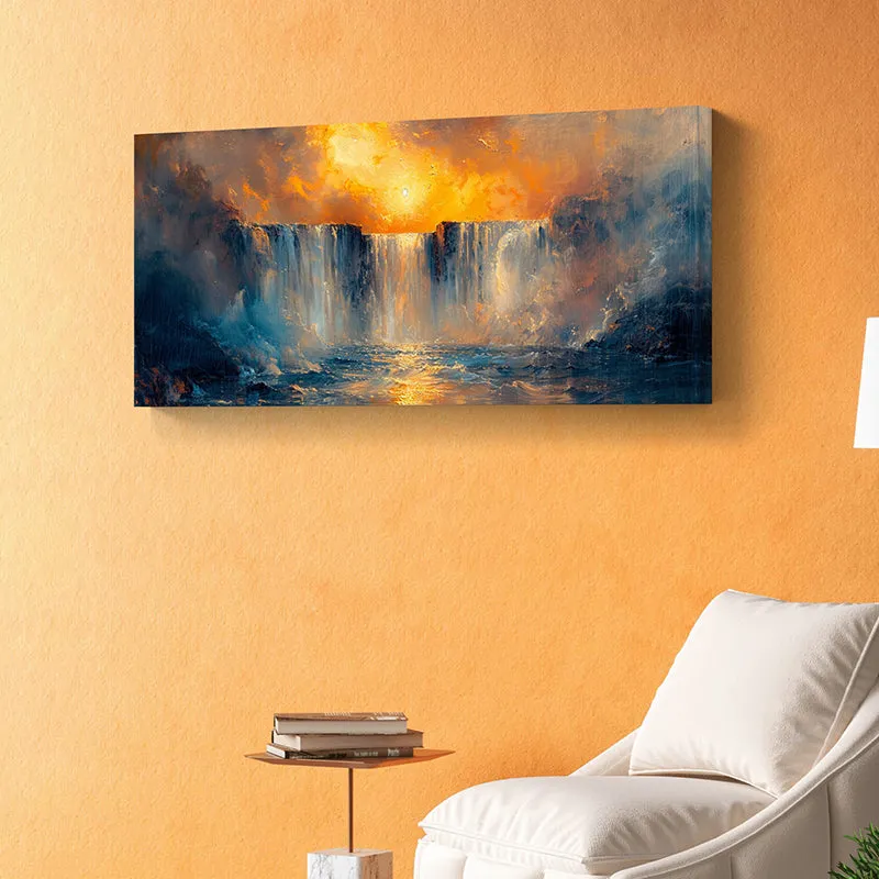 Misty Cascades Wall Painting media 4