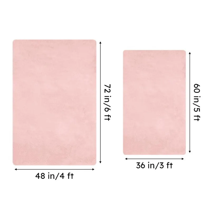 Ruffle Luxe Area Rug - Peach media 8
