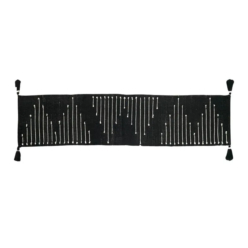 Samona Handwoven Cotton Table Runner - Black media 6