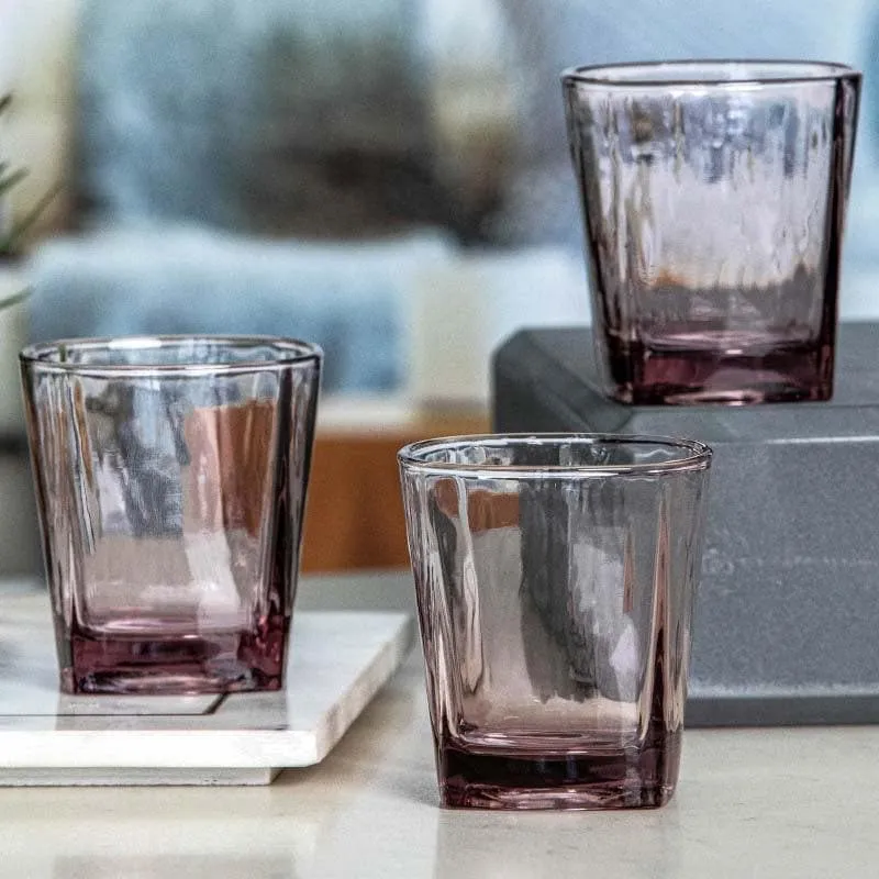 Sleek Cut Brown Glass Tumbler (170 ML) - Set Of Six media 1