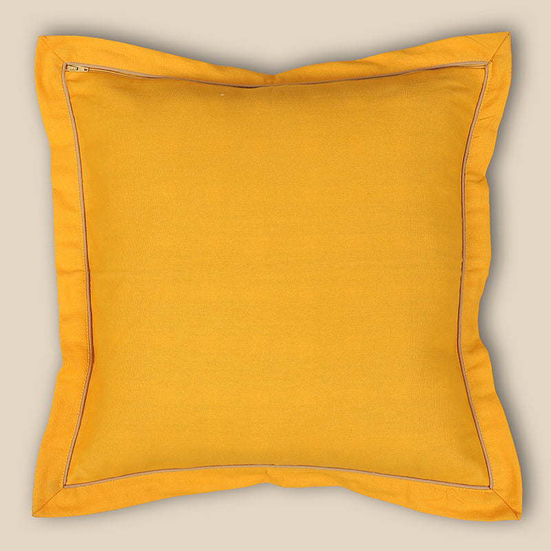 Swayam Tona Printed Cushion Cover (Yellow) - Set of Two media 4