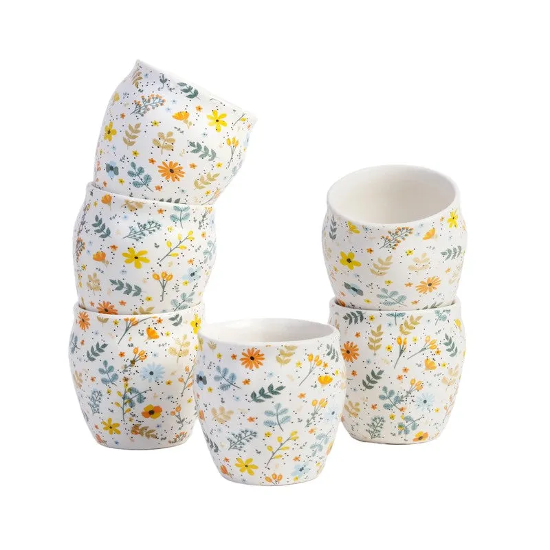 FloraSip Ceramic Kulhad ( 180 mL Each) - Set Of Six media 3