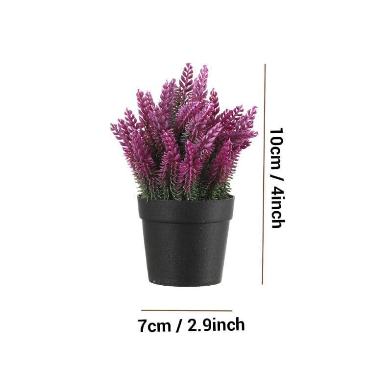 Faux Lavender Plant In Pot - Purple media 5