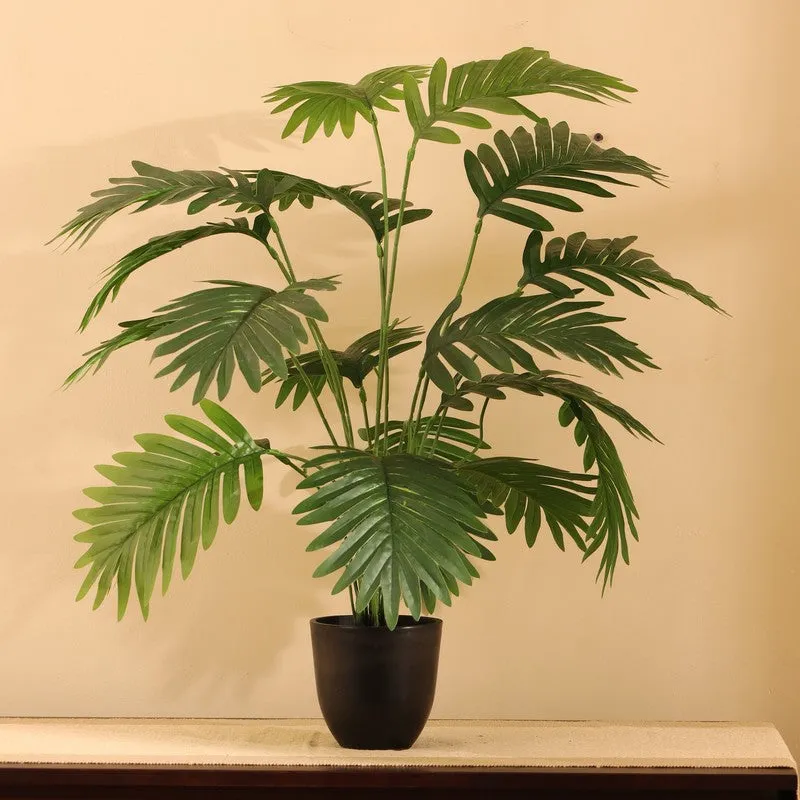 Artificial Areca Palm Plant With Black Plastic Pot - 2 ft media 5