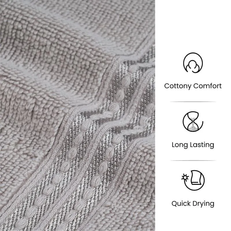 Micro Cotton LuxeDry Solid Face Towel (Grey) - Set Of Four media 5