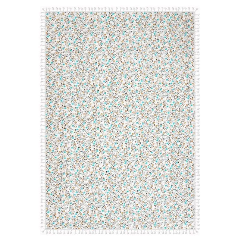 Adva Floral Table Cloth - Blue & Yellow media 6