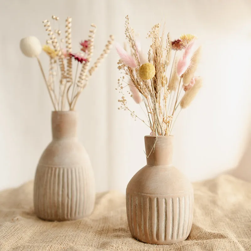 Earthy Calm Porcelain Vase - Set Of Two media 1