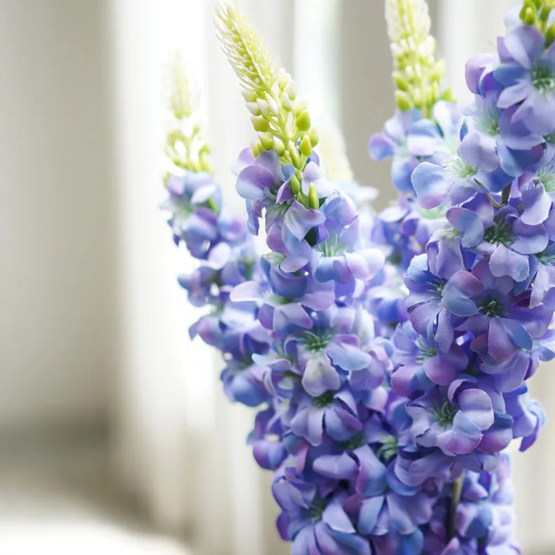 Florion Hammered Vase With Lupine Flowers media 9