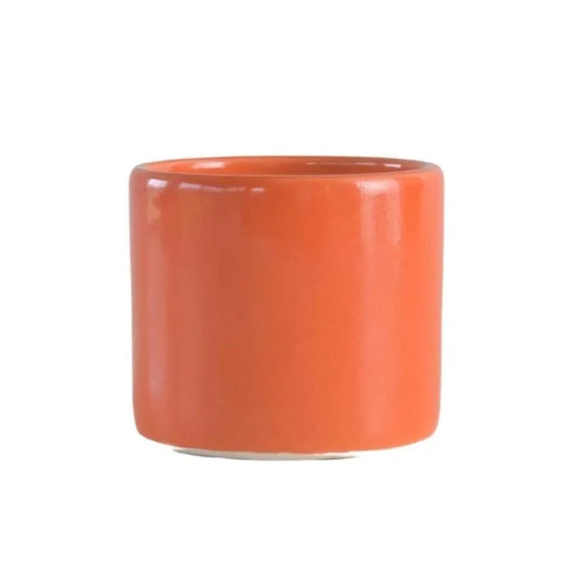 Ugaoo Pipe Orange Ceramic Pot media 4