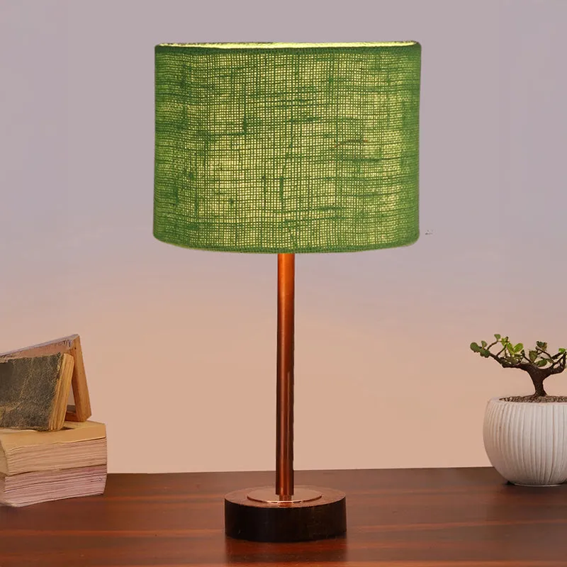 Sienna I Rodin Wooden Table Lamp - Green,Copper,Brown media 2