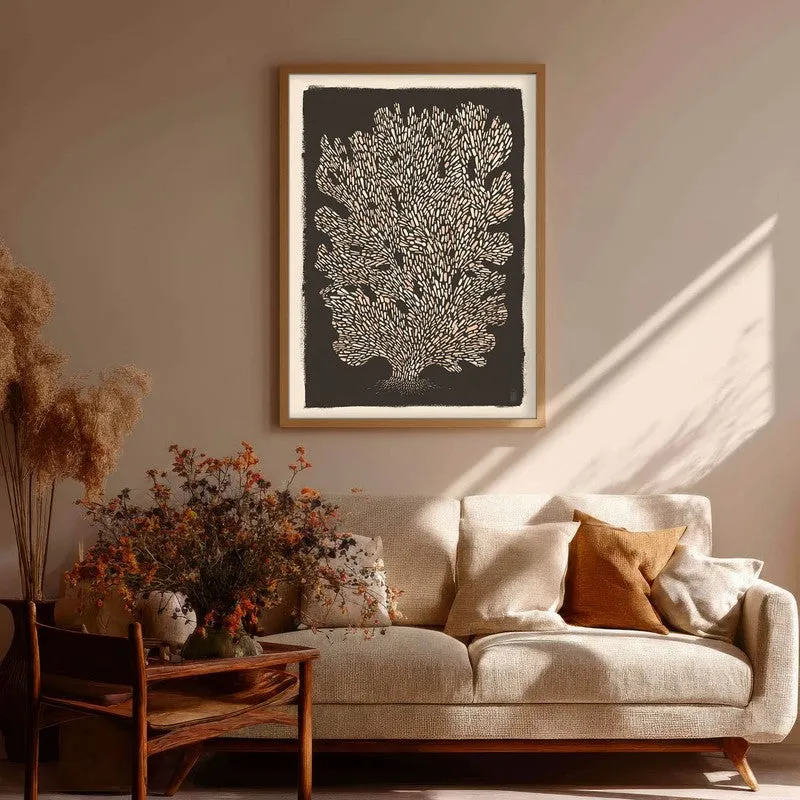Tree of Life Illustration Canvas Wall Painting With Brown Frame media 7