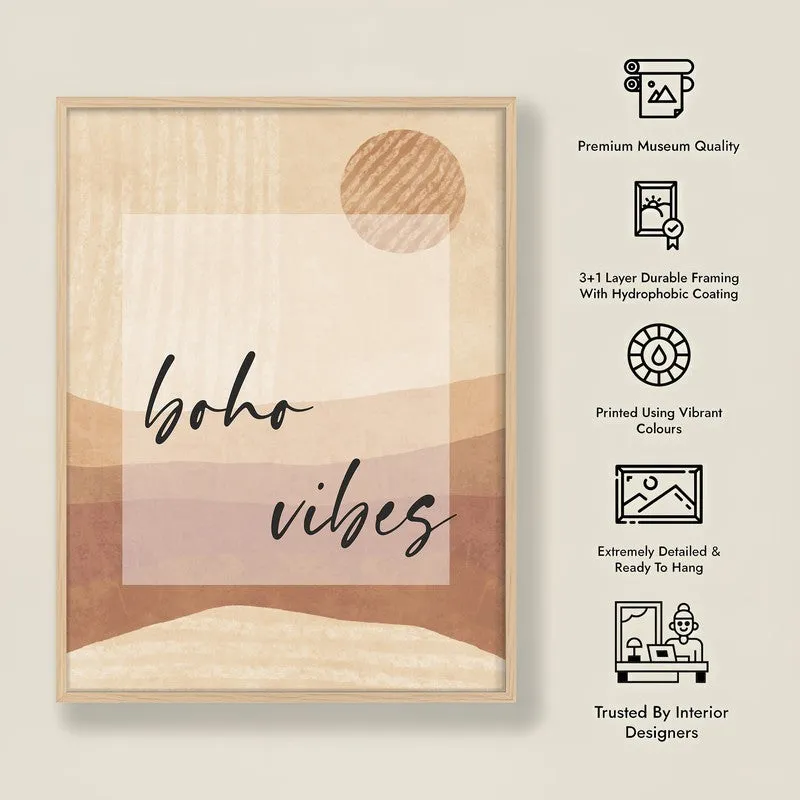 Bohemian Bliss Canvas Wall Painting With Brown Frame media 10