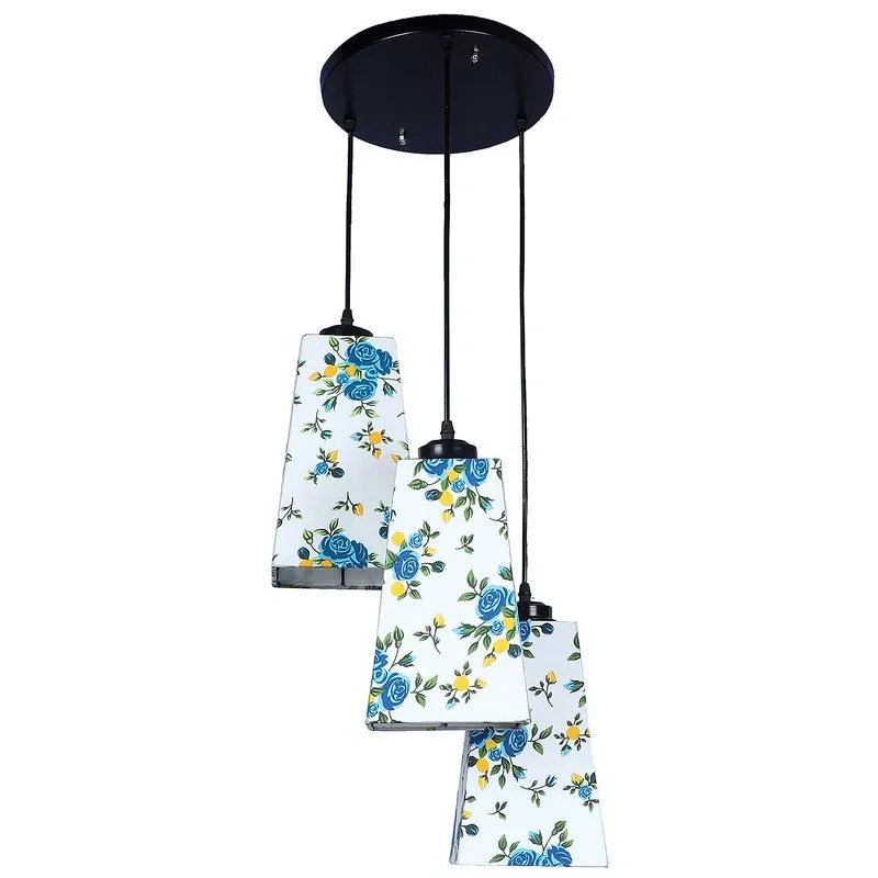 Shadowlux Triple Metal Ceiling Lamp - White & Blue media 5