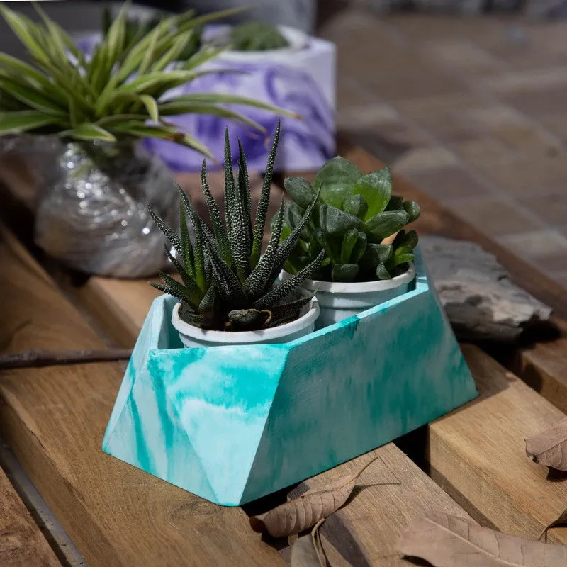 Trapex Concrete Planter - Green media 2