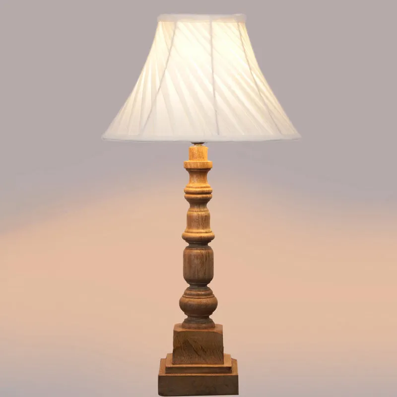 Twistra I Arbor Wooden Table Lamp - Ivory,Brown media 4