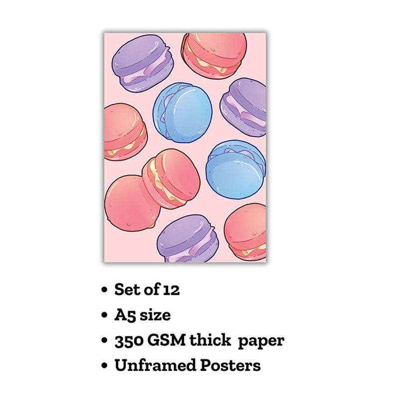 Pink Pastries Wall Poster - Set Of Twelve media 6