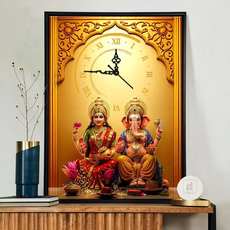 Omkar Wall Art With Clock media 1