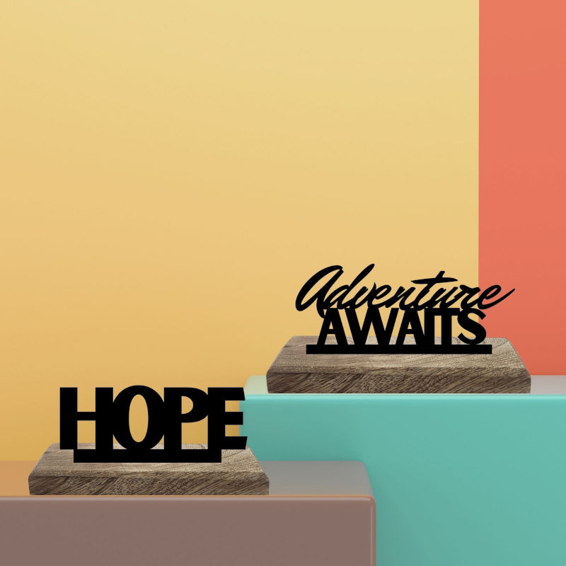 Boundless Optimism Typography Showpiece - Set Of Two