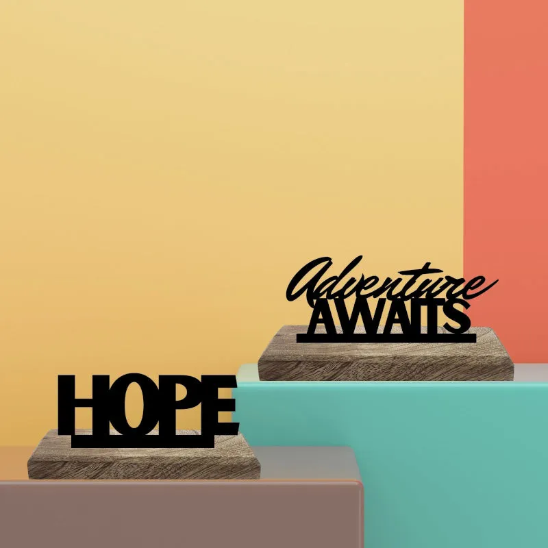 Boundless Optimism Typography Showpiece - Set Of Two media 1