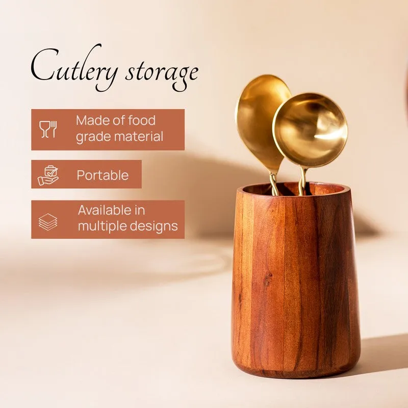 Trayvo Wooden Cutlery Holder media 5